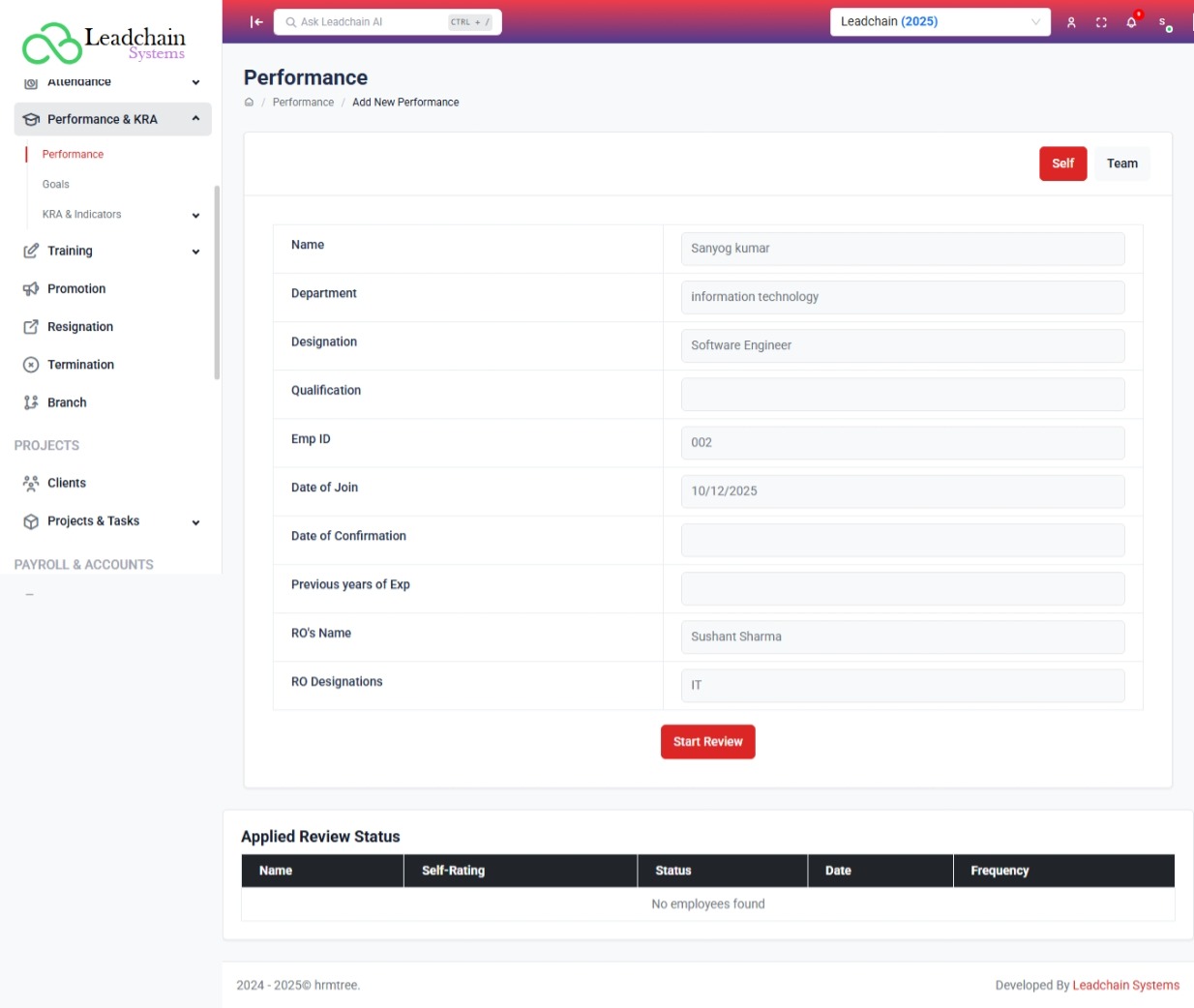 Performance Management